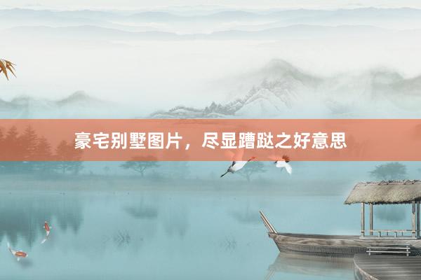 豪宅别墅图片，尽显蹧跶之好意思